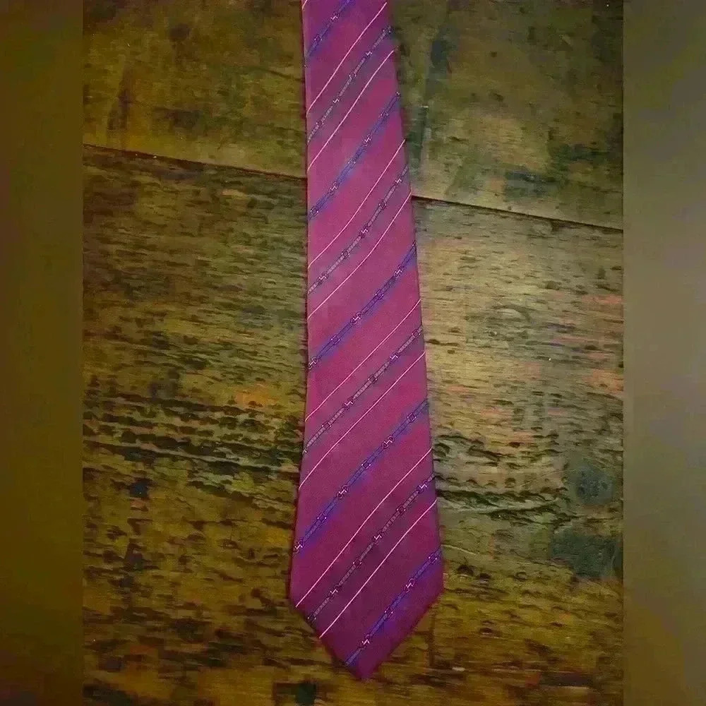 Designer Hardy Amies Silk  Horse Bridle Bit Tie London